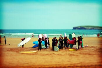 Surfistas en Langre
